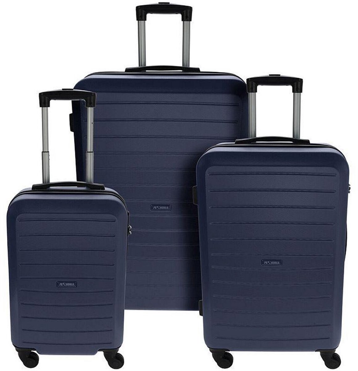 Proworld Kofferset 50-60-70 cm Donkerblauw