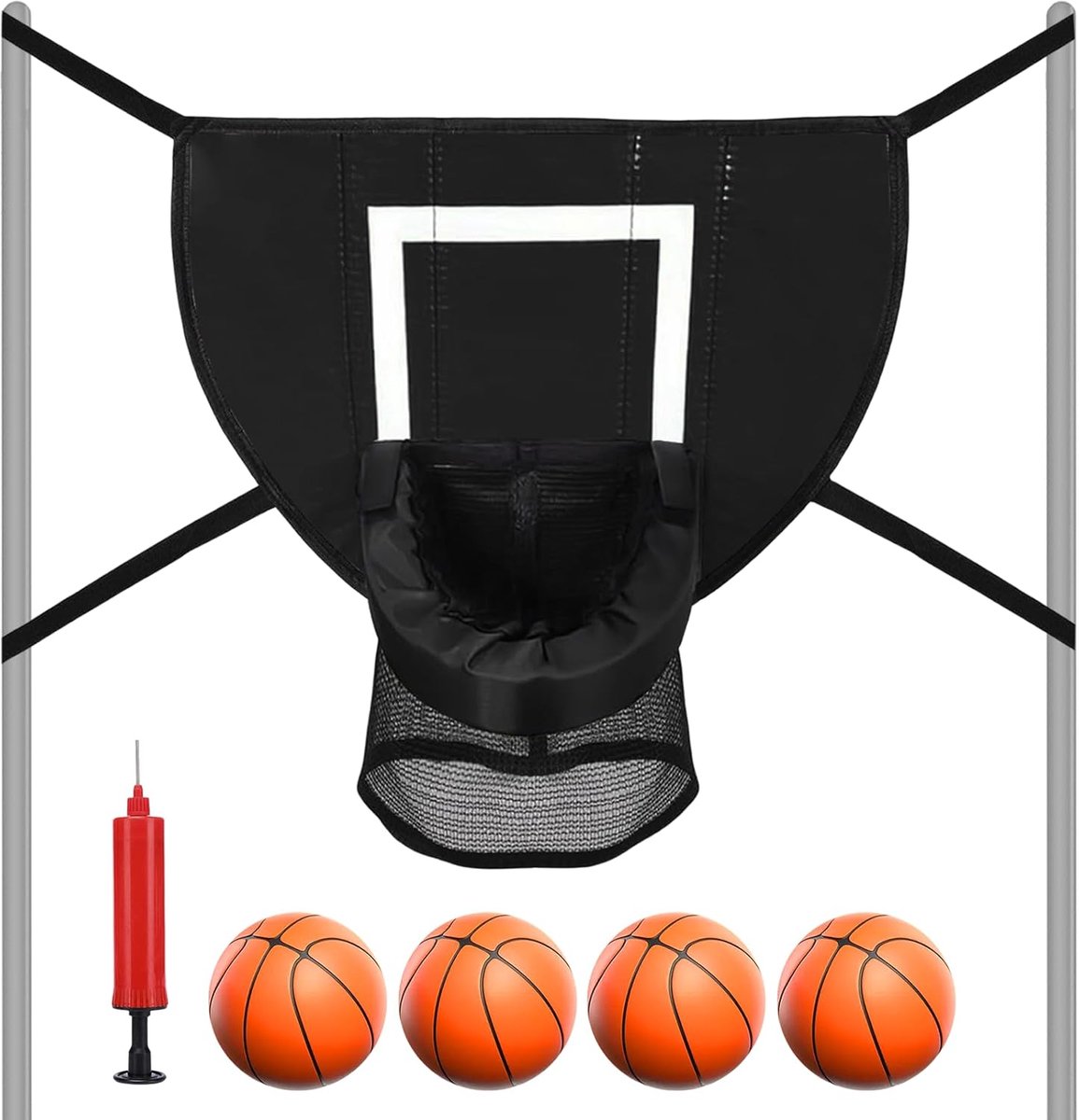 Indoor trampoline basketball basket - mini basket met 4 ballen - trampoline accessoires - ShopVlot