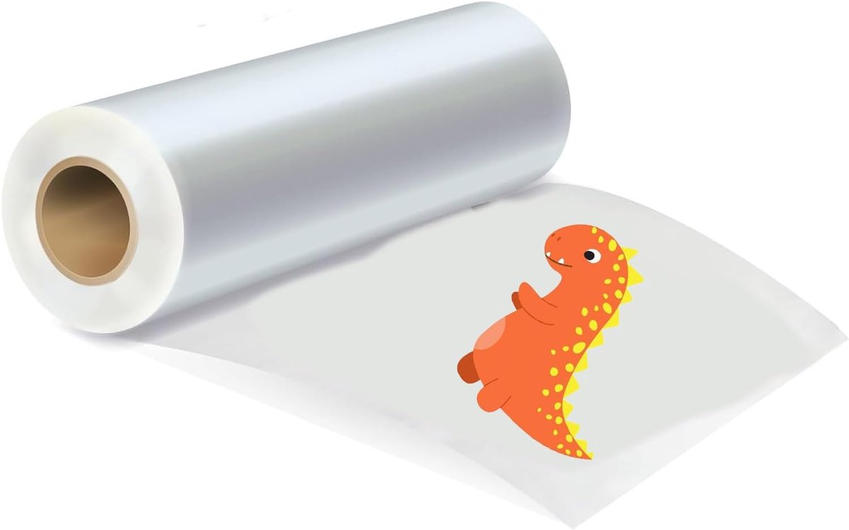 SnelShoppen - DTF Transfer Film Rol 33 cm x 100 m, Voorverwarmde PET Transfer Papier, Dubbelzijdig Glanzend, Ideaal voor Tassen en Creatieve Projecten