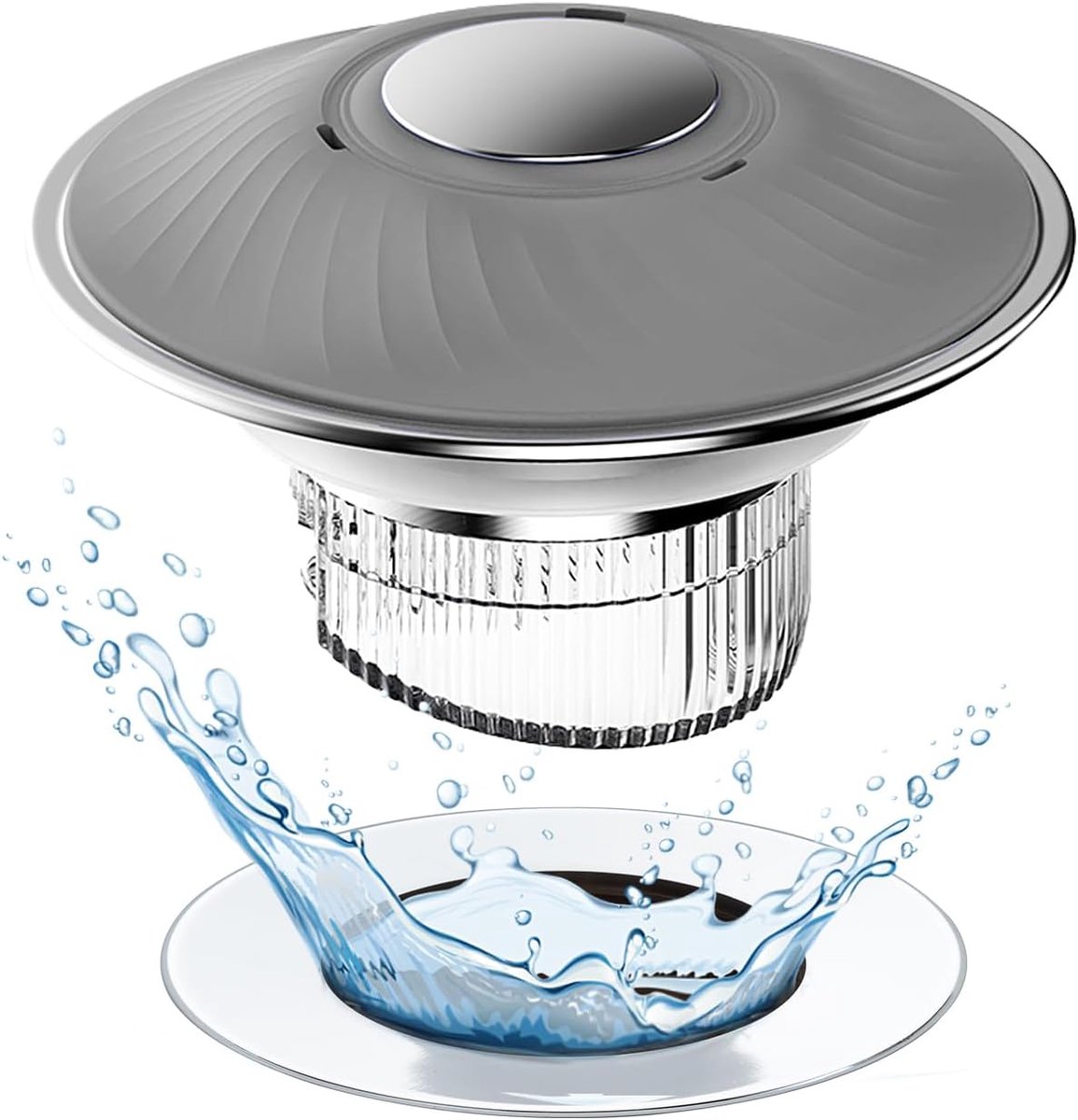 Washbasin Stopper, Universal Pop Up Drain Strain, Drain Set, Stopper, Washbasin, Grey - ShopVlot