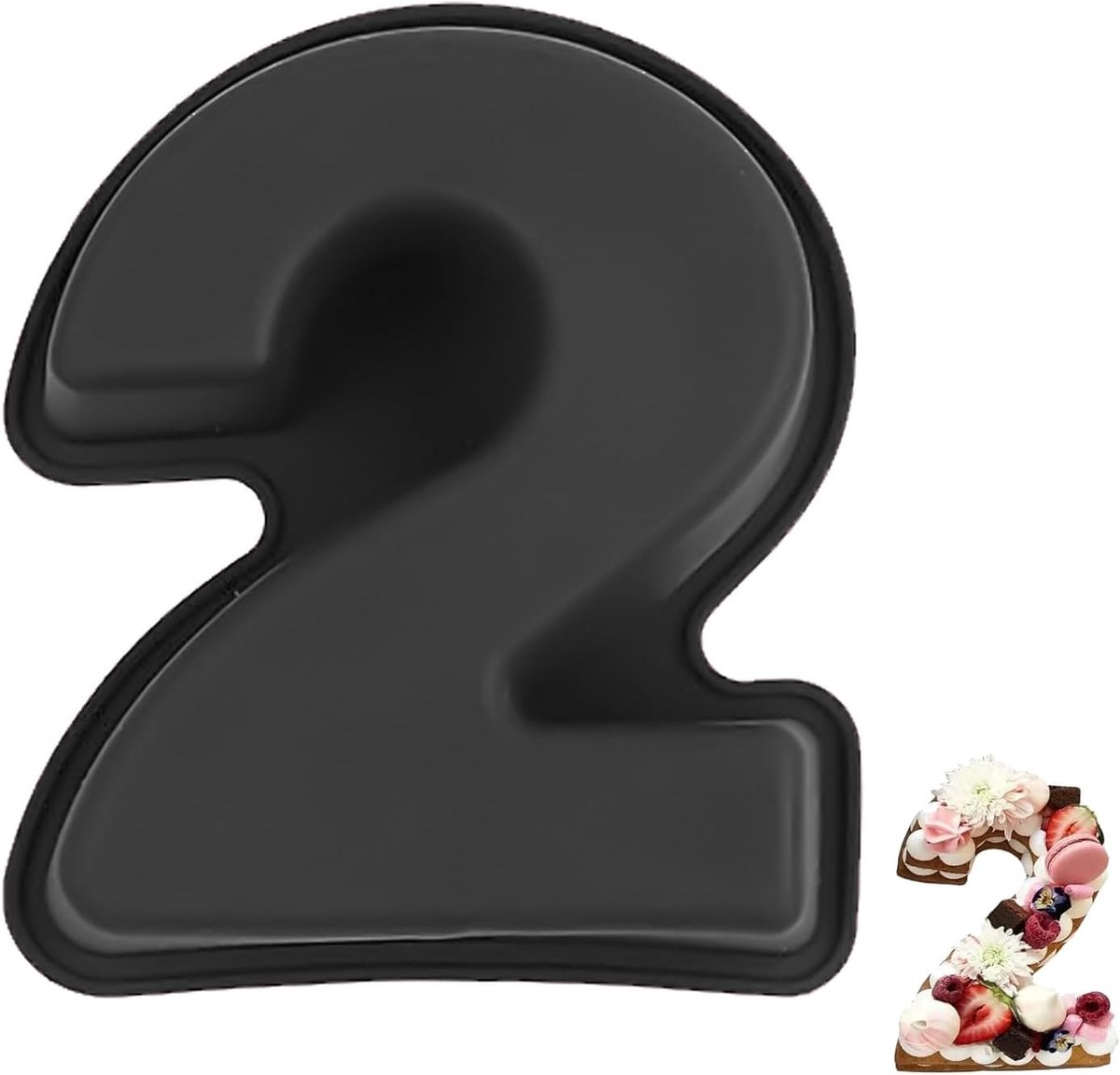 SnelShoppen - 10" Silicone Taartvormen, 3D Grote DIY Bakvorm, Non-Stick Silicone Bakvorm voor Verjaardag en Jubileum (2 Stuks)