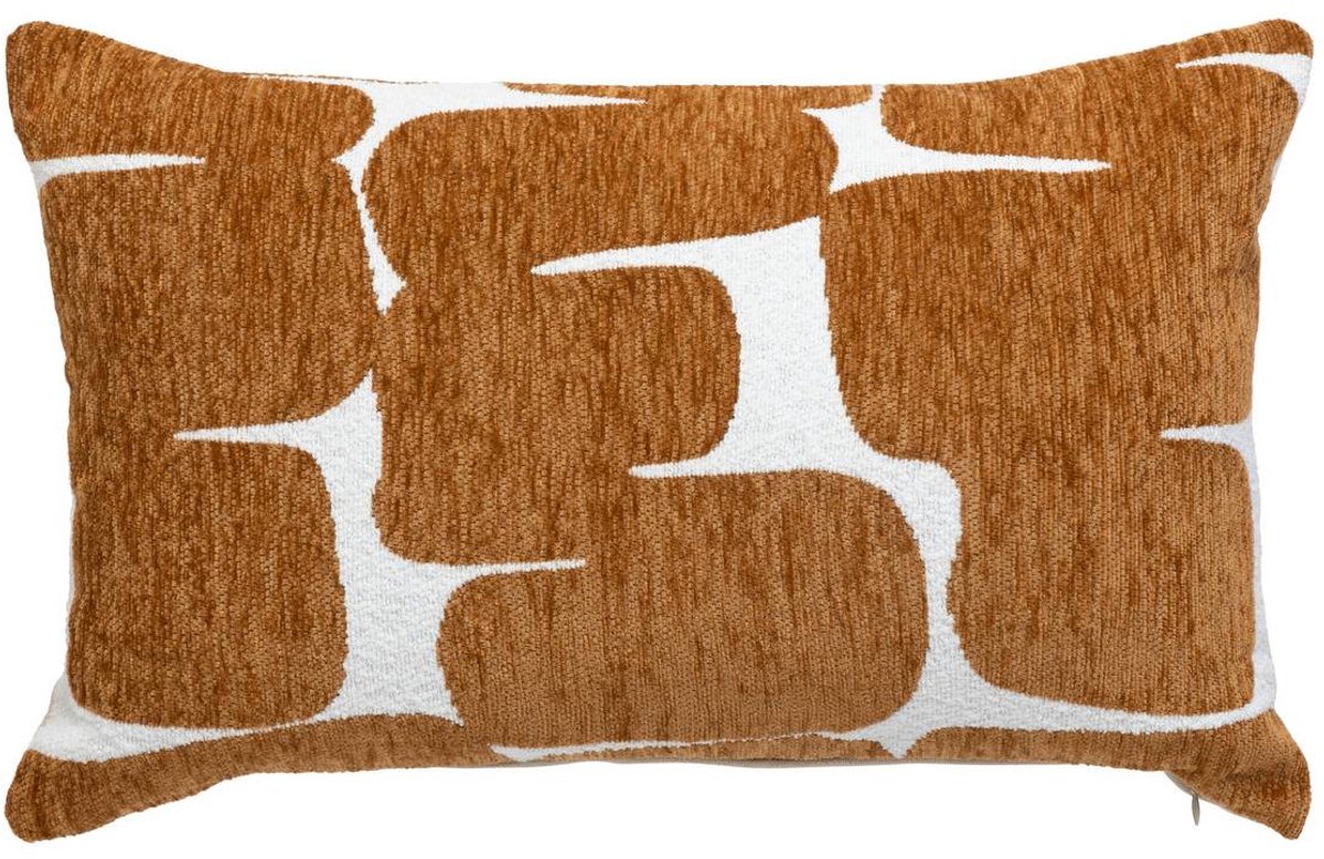 Atmosphera Créateur d'intérieur® Kussenhoes van chenille JENI Marron caramel