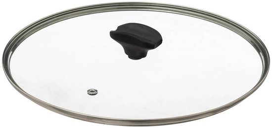 5Five Universele pannendeksel - voor pannen van D29,5 cm - glas - stoomgaatje - deksel voor pannen