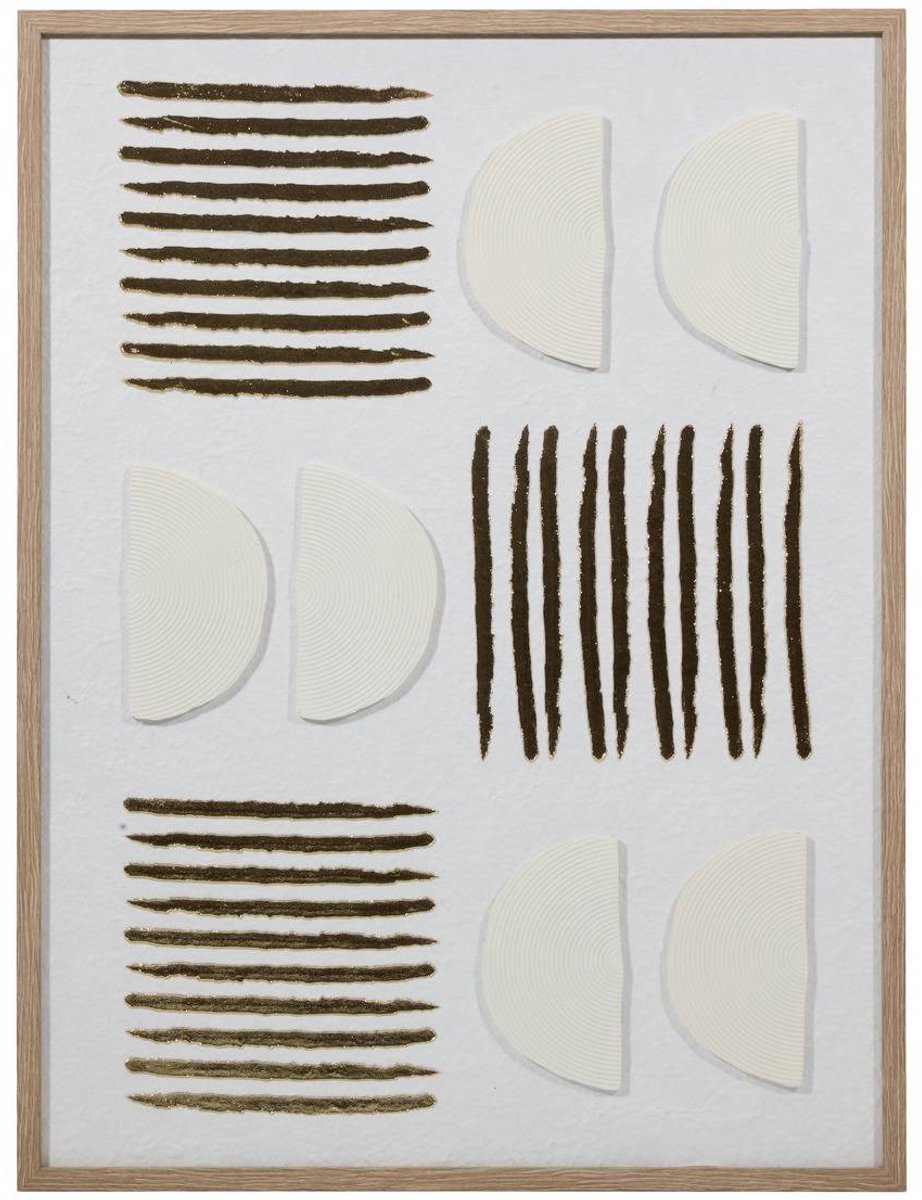 3D-schilderij met geometrische motieven in reliëf NOURANE