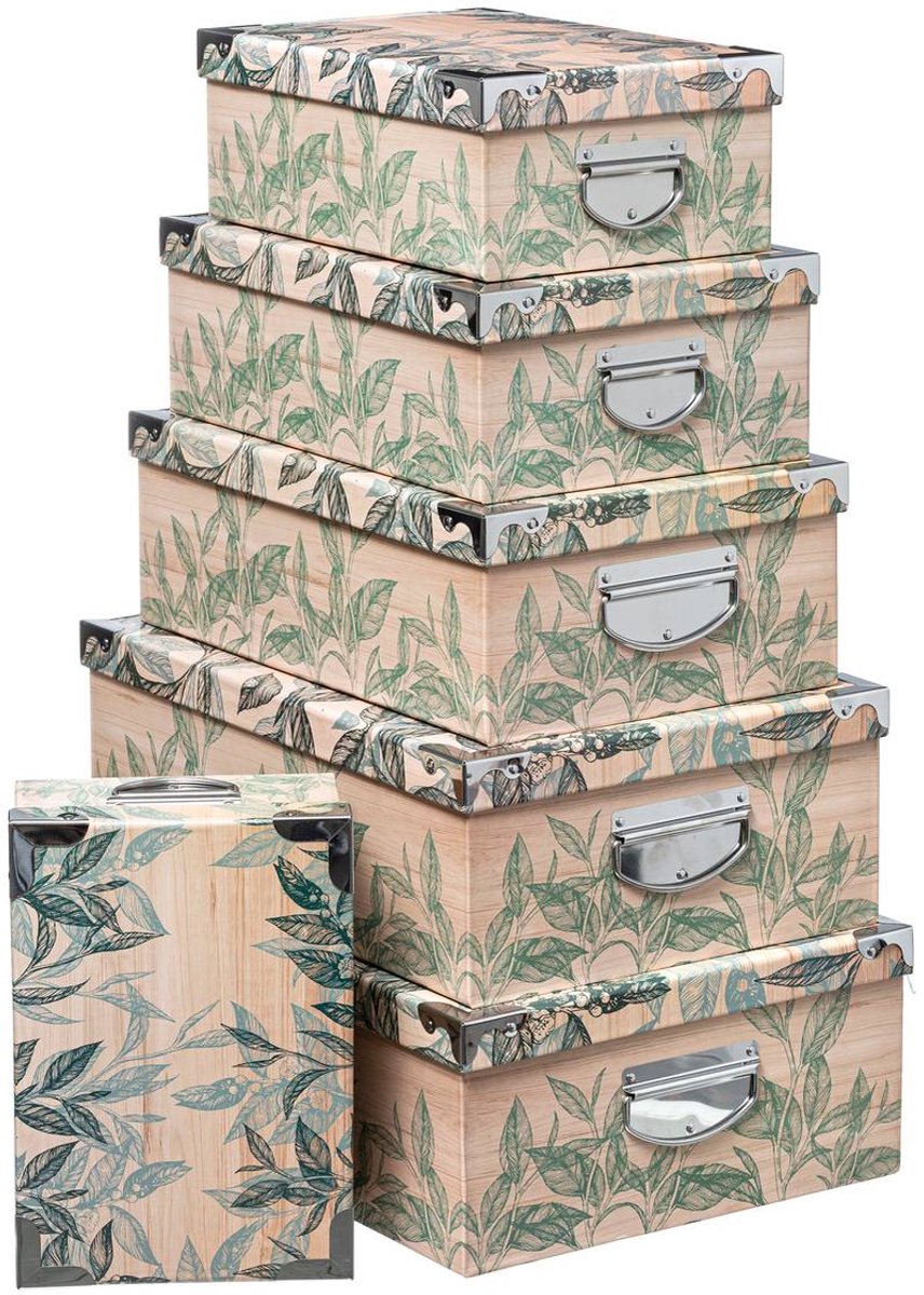 Set van 6 opbergdozen BOX'