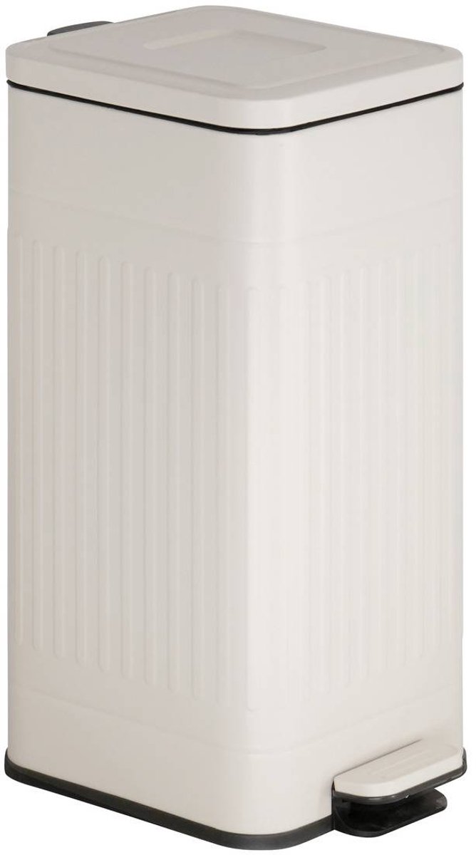 NOVA vierkante keukenafvalbak met pedaal, 30 l