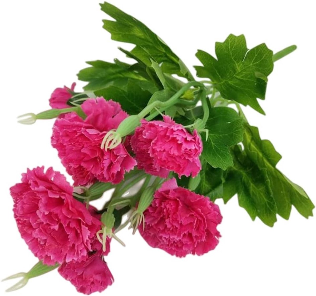 Kunstmatige Anjers met 40 Bekers, Zijde Hortensia Boeket voor Woondecoratie, Bruiloft en Feestelijke Gelegenheden (Paars) - Perfect voor Foto Props en Familiefeest