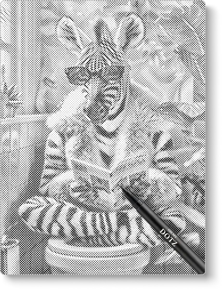 Zebra op het toilet | Dot painting | 50x60cm  Meest gekozen | Dot painting | Oh My Dotz | Dots stippen | Diamond painting & Schilderen op nummer alternatief | Happy hobby