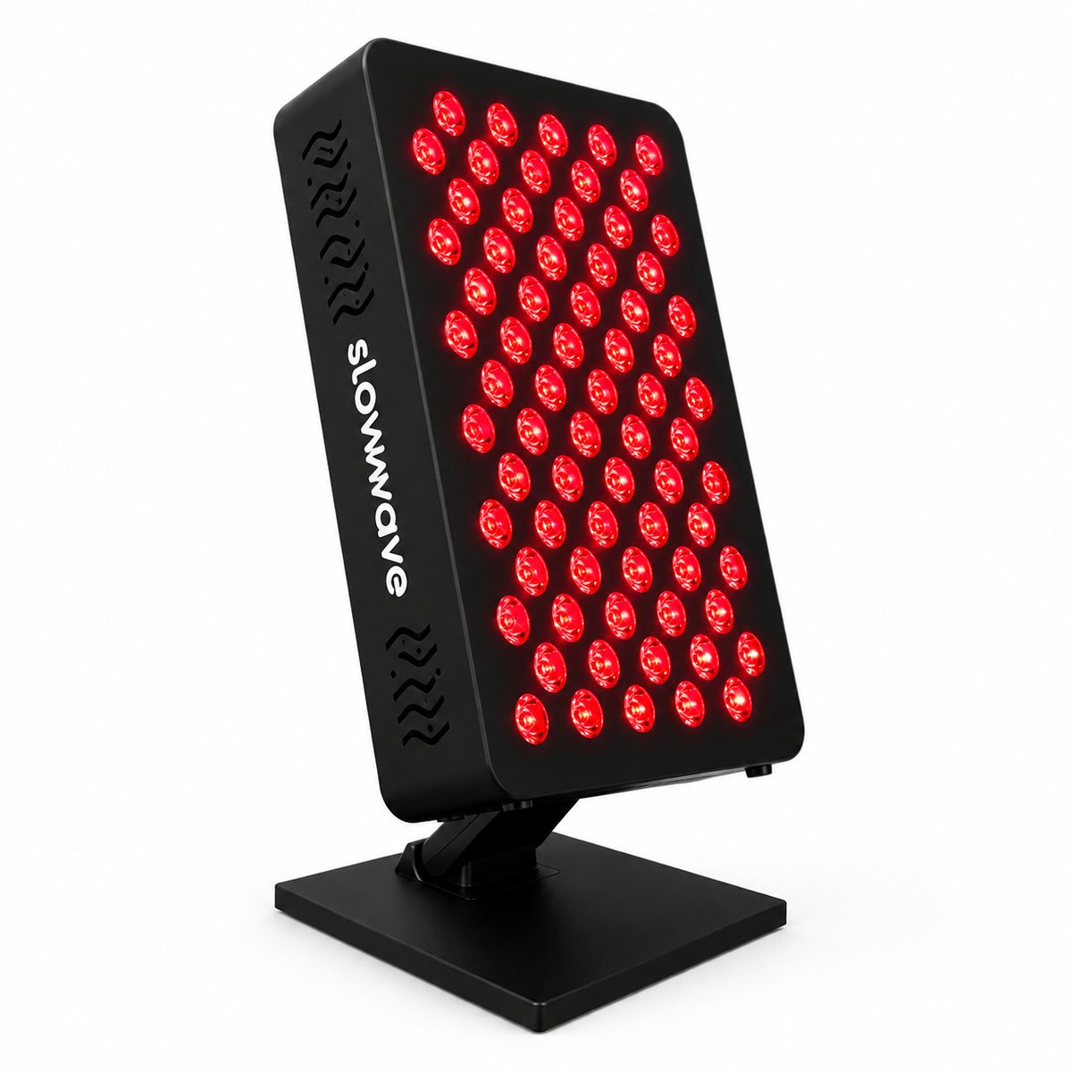Slowwave Radiance Pro Panel - Krachtig rood licht therapie paneel - 6 golflengtes - 70 dual-chip LEDs - Timer - Instelbare intensiteit - Afstandsbediening - Pulsfunctie 0-300 Hz - 50.000+ branduren - Stevige metalen behuizing - Kleur: zwart