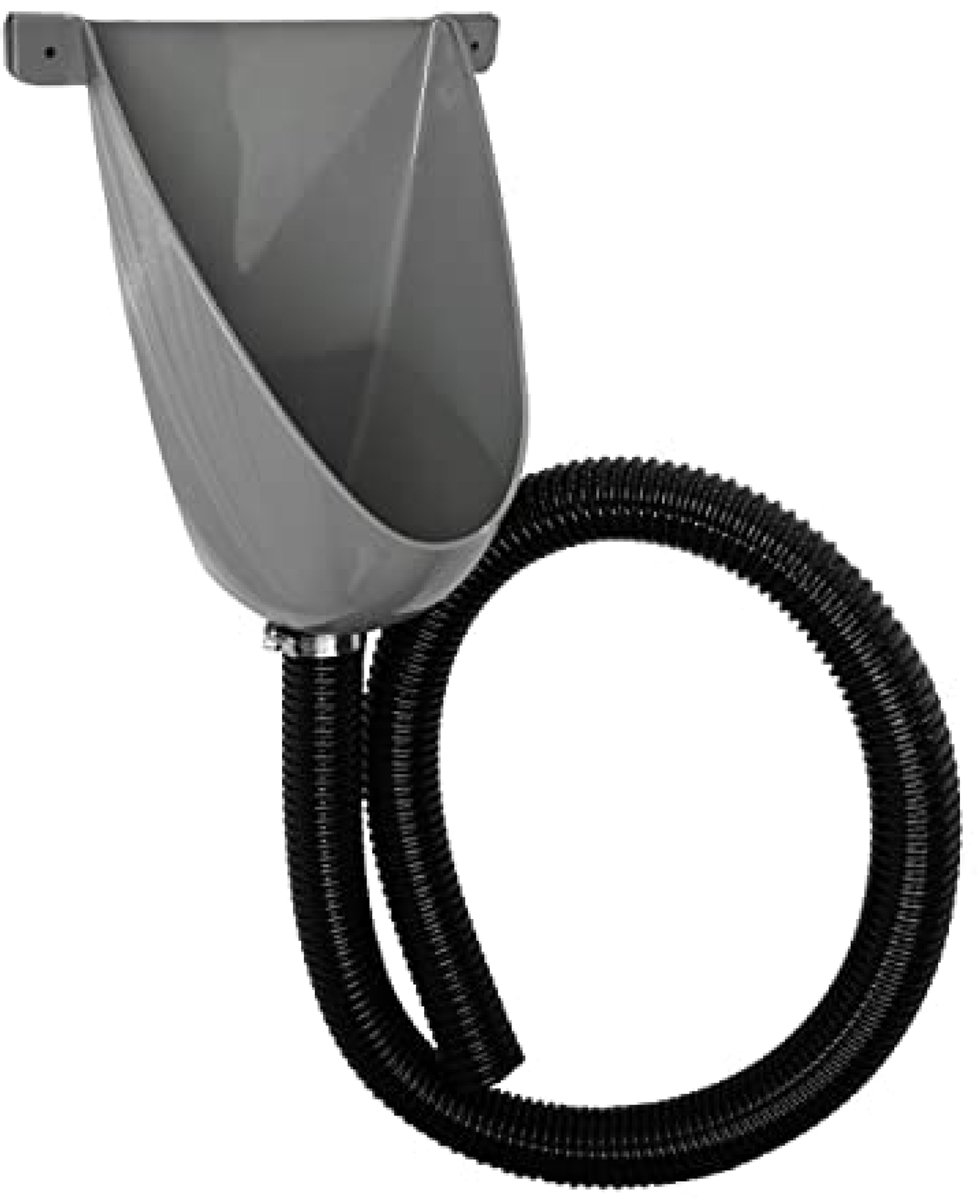 PolkaHome® Urinoir kunststof waterloos met slang en slangklem voor camping, tuin, kelder, bouwplaats en toilet