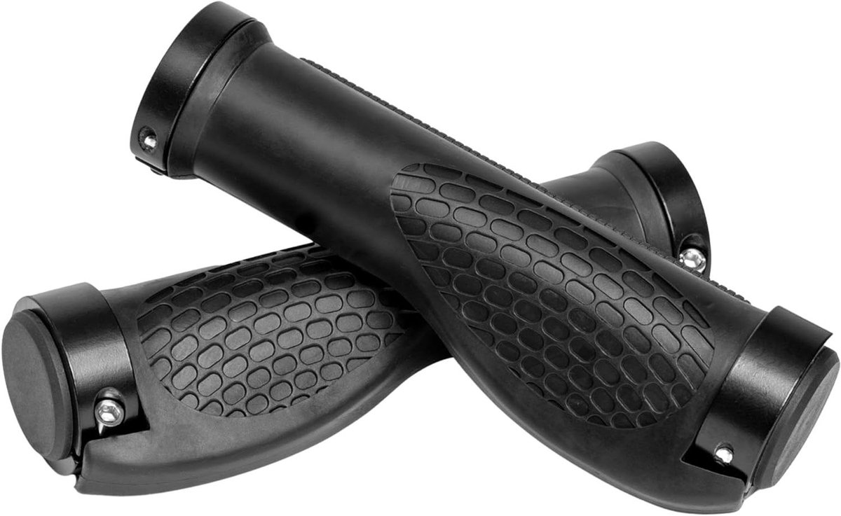 Fietshandvatten - Stuurgrepen Fiets - Comfortabel Fietsen - Antislip Materiaal - Ø 22 mm - Zwart
