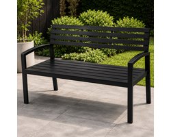 HEM Tuinbank Staal Zwart 115 x 55 x 85 cm