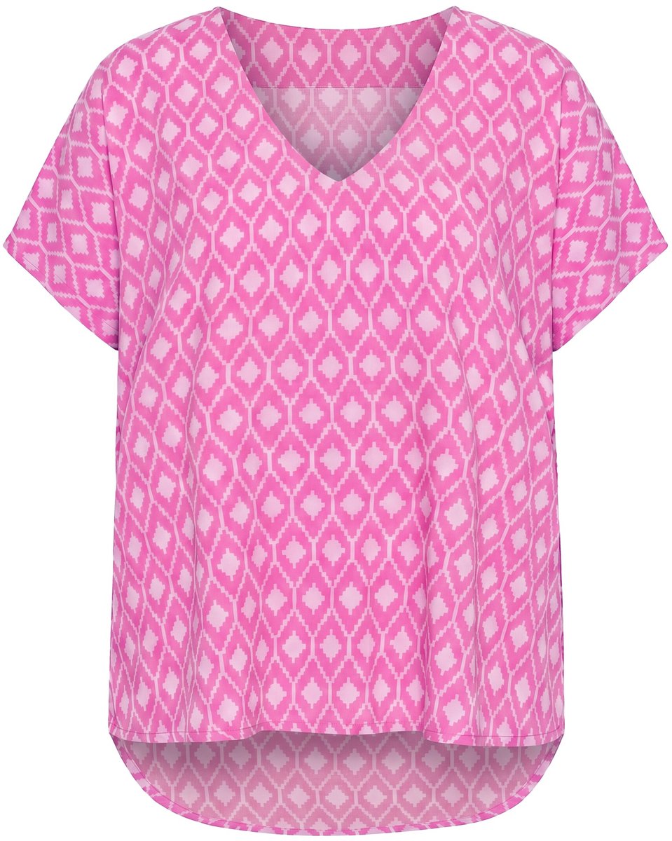 Studio Untold - Dames - Overhemdblouse oversized ruiten - Donkerroze - Maat 50+