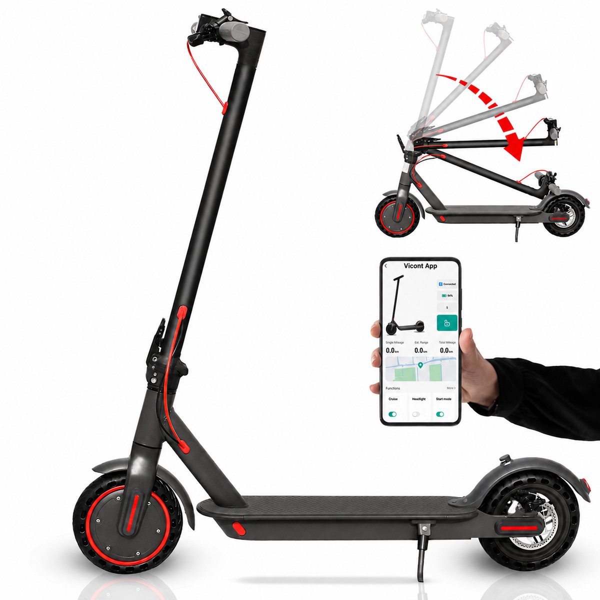 Bol.com Stay-on - LadPed - Elektrische Step Voor Volwassenen Met Krachtige 350W Motor - Snelheid tot 25km/h - Compact Inklapbaar... aanbieding