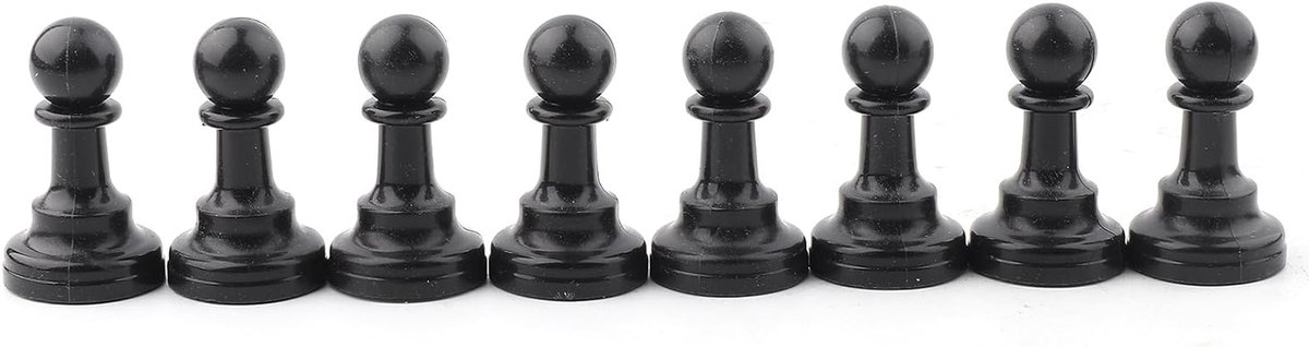Schaakstukken Set - Damesset - Strategisch Spel - Geluiddempende Pads - Grote koning 77mm - Zwart Wit