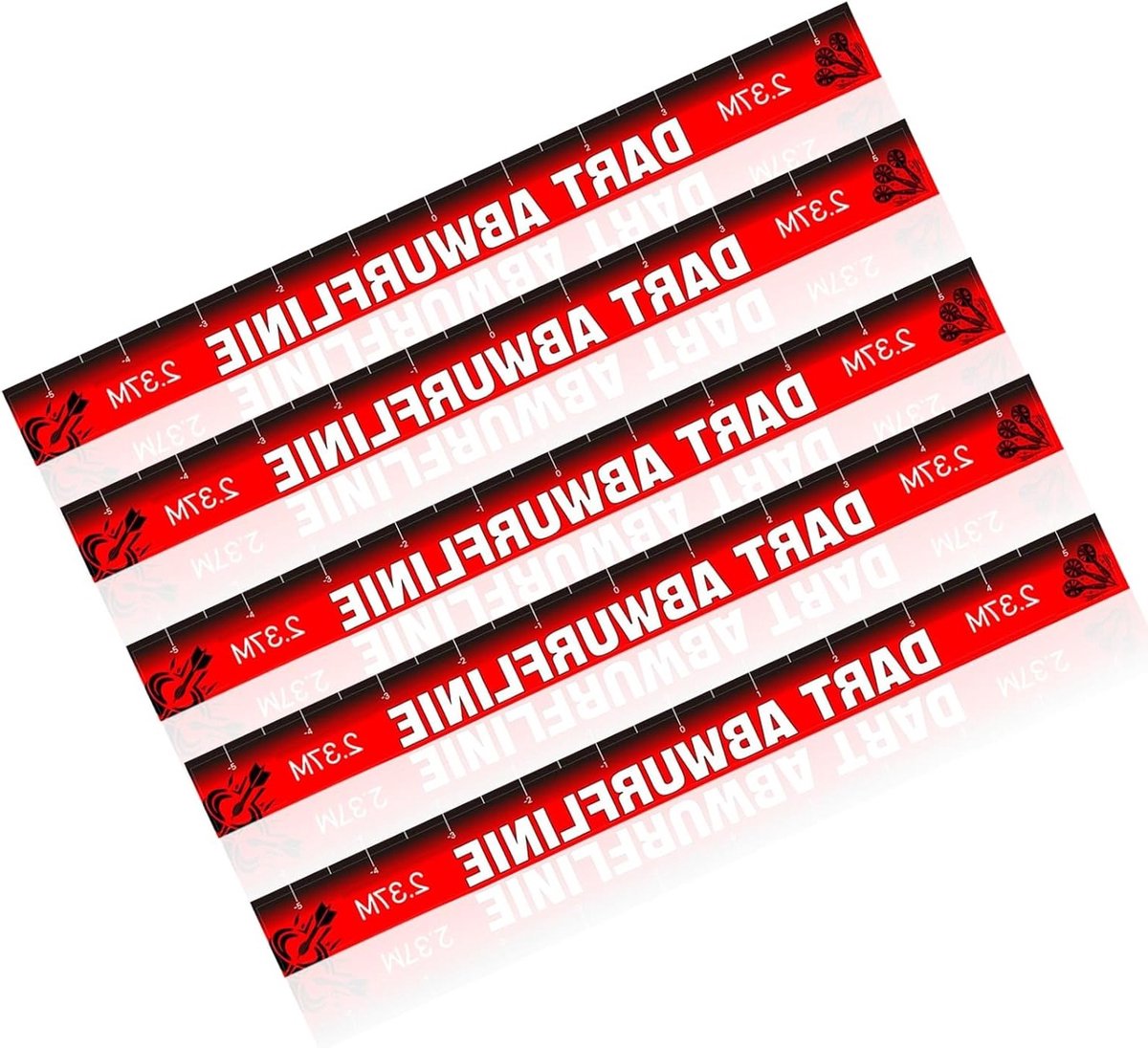 Throwing line dart 56 x 5 cm – Stickers voor dartbord, dartmat en dartvloer decoratie