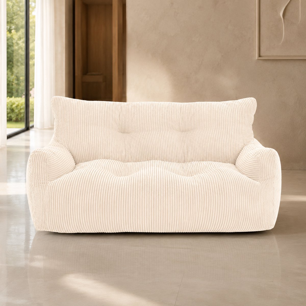 Luxe 2-Persoons Ergonomische Zitzak Bank - Novihome