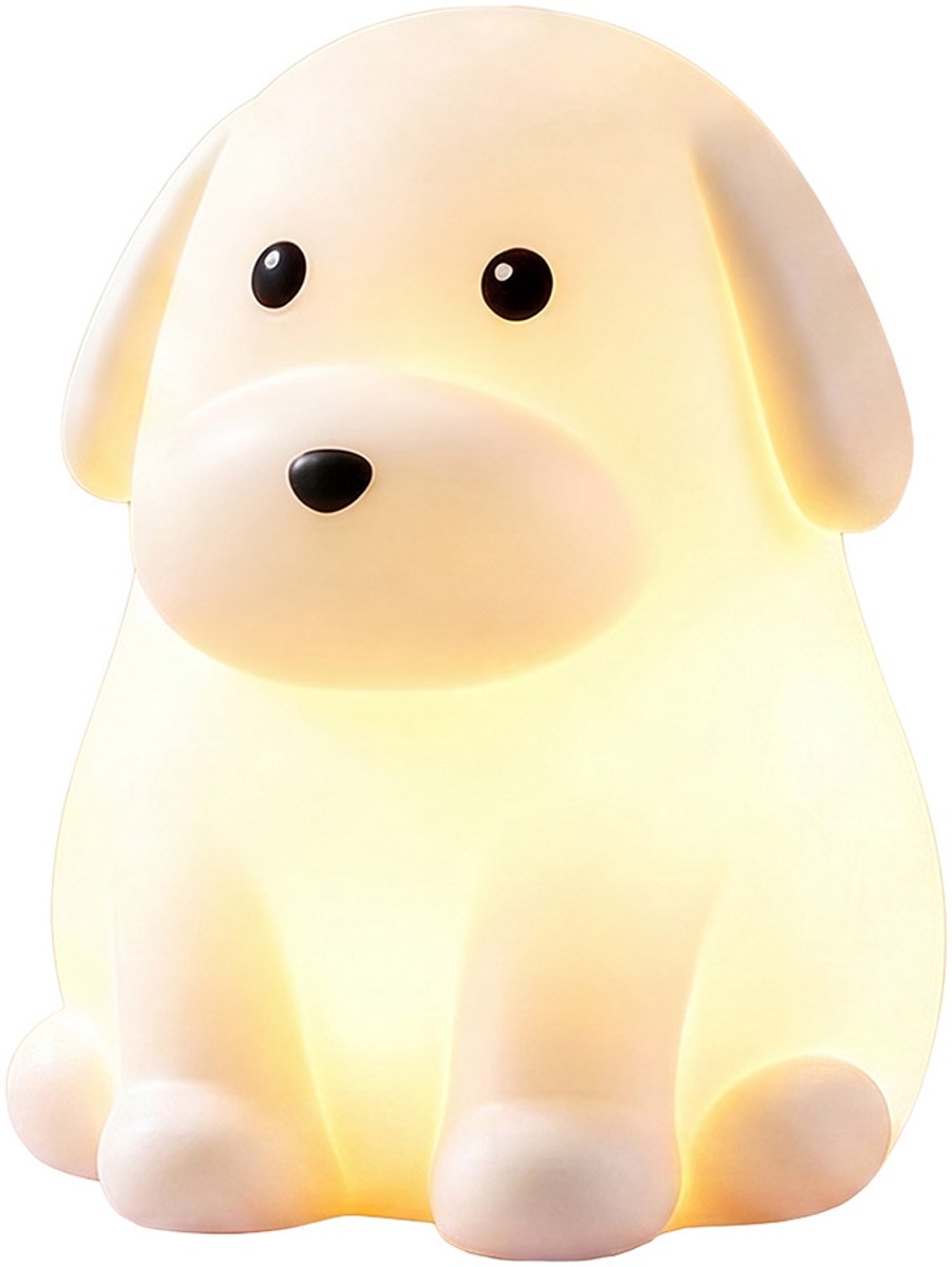 Clayre & Eef Nachtlampje Hond Wit Kunststof