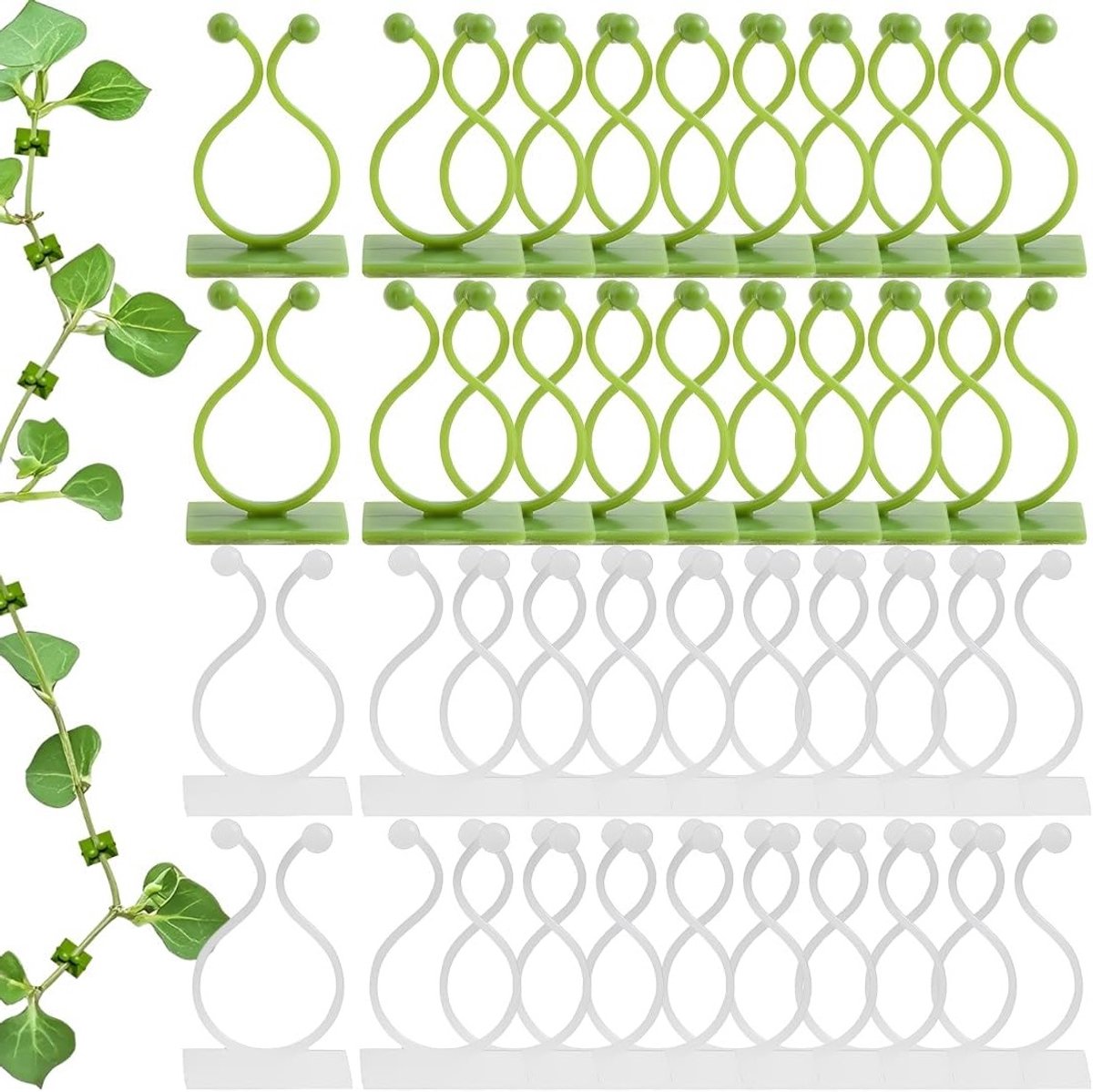 40 Stuks Grote Plant Clips voor Klimplanten, Muurbevestiging en Ondersteuning voor Groene Planten