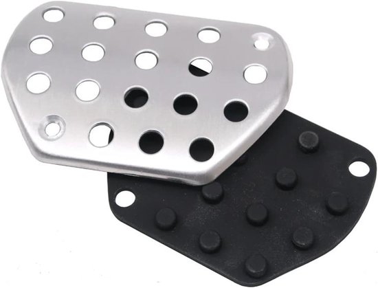 Auto Pedaalhoezen - Voetsteun Plaat - Verbeter Rijcomfort - Antislip Aluminium - Set van 2/3 - Zwart — afbeelding 3