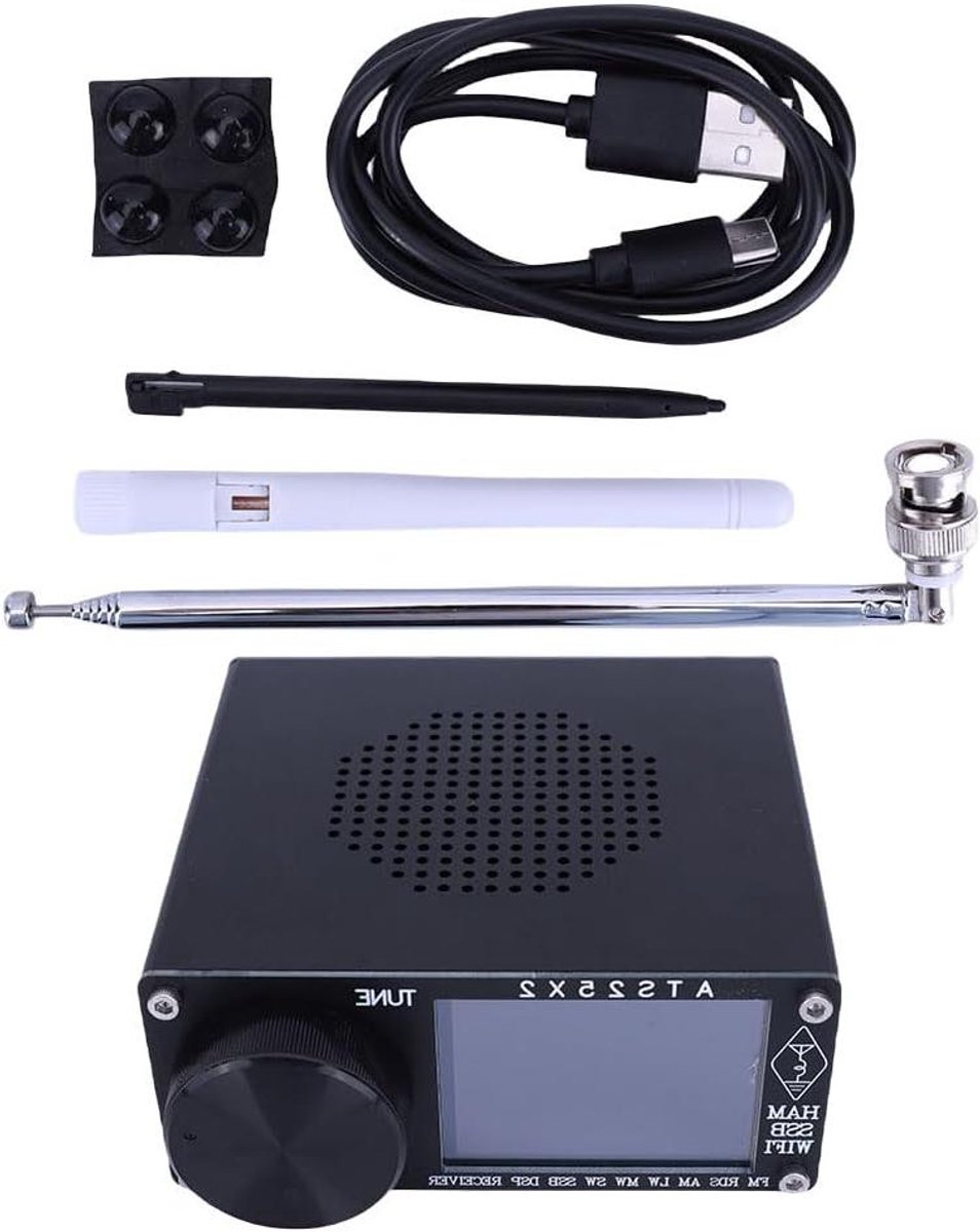 Draagbare Radio - Ontvanger Scanner - Frequentie Luisteren - Touchscreen Kleurenscherm - 11.1 x 10.2 cm - Zwart