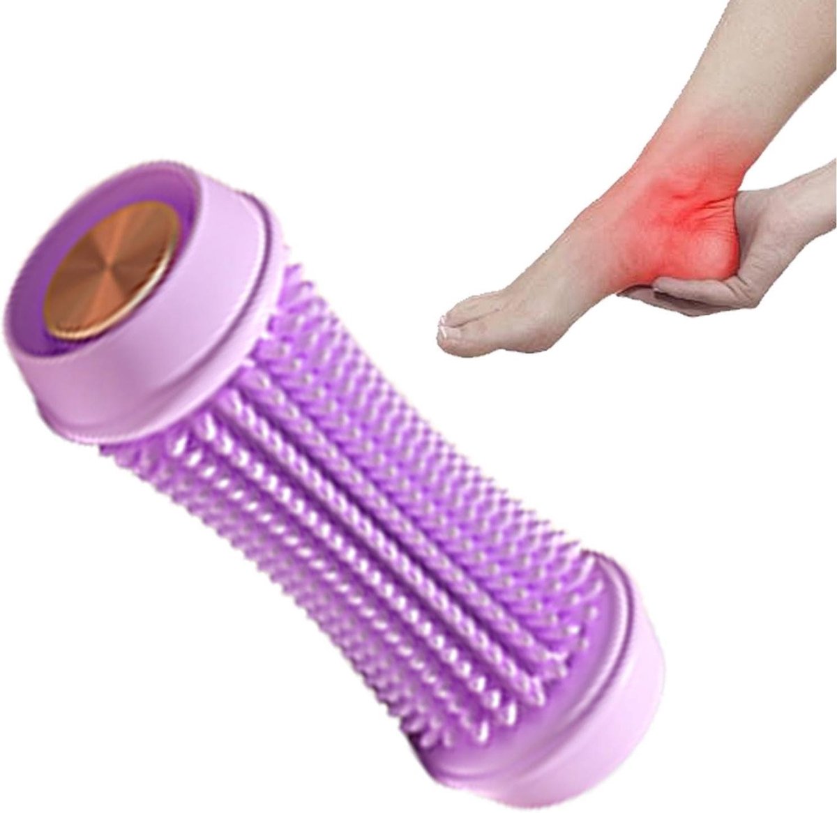 Punt Massage Roller - Voet Yoga Tool - Spierherstel Bevorderen - Anti-slip Ontwerp - 18.5 cm Lengte - Zwart