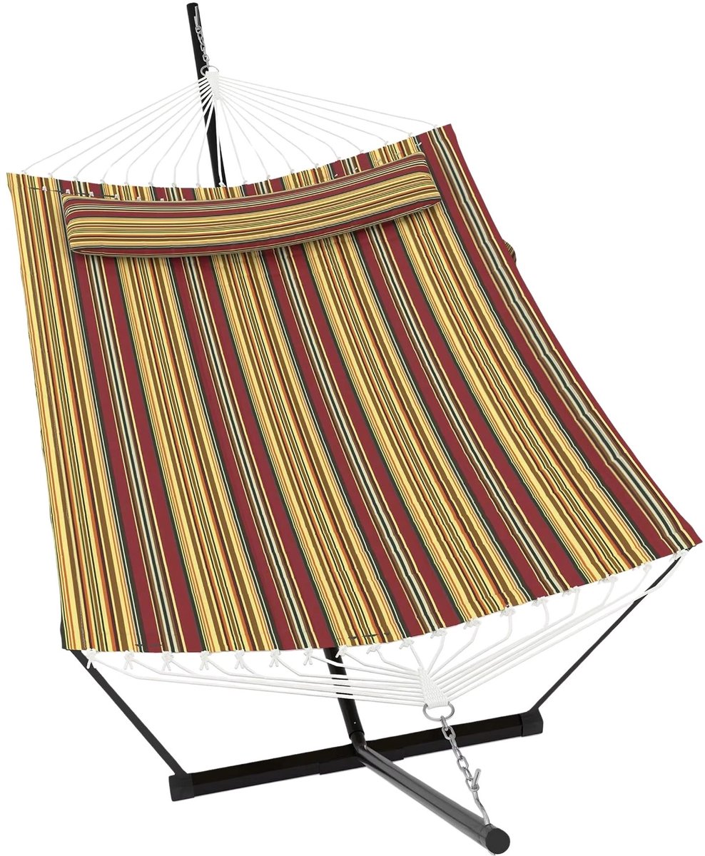 Hangmat met Standaard 366 cm - Geschikt 2 Personen met Kussen - 110 x 44 x 113,5 cm 5 cm