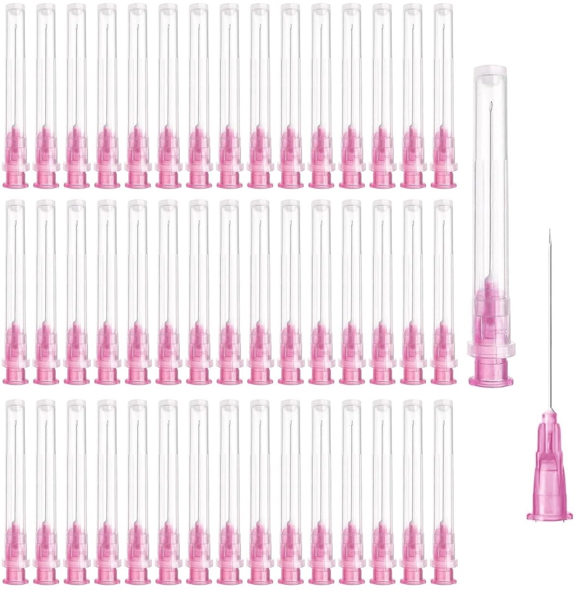 150 stuks 18 G (1,2 x 38 mm) roestvrijstalen afgiftetubes voor vloeistoffen, navulbuisjes voor laboratoria, hobbyprojecten en industriële toepassingen, afzonderlijk verpakt voor gebruik met inkten, lijmen en oliën