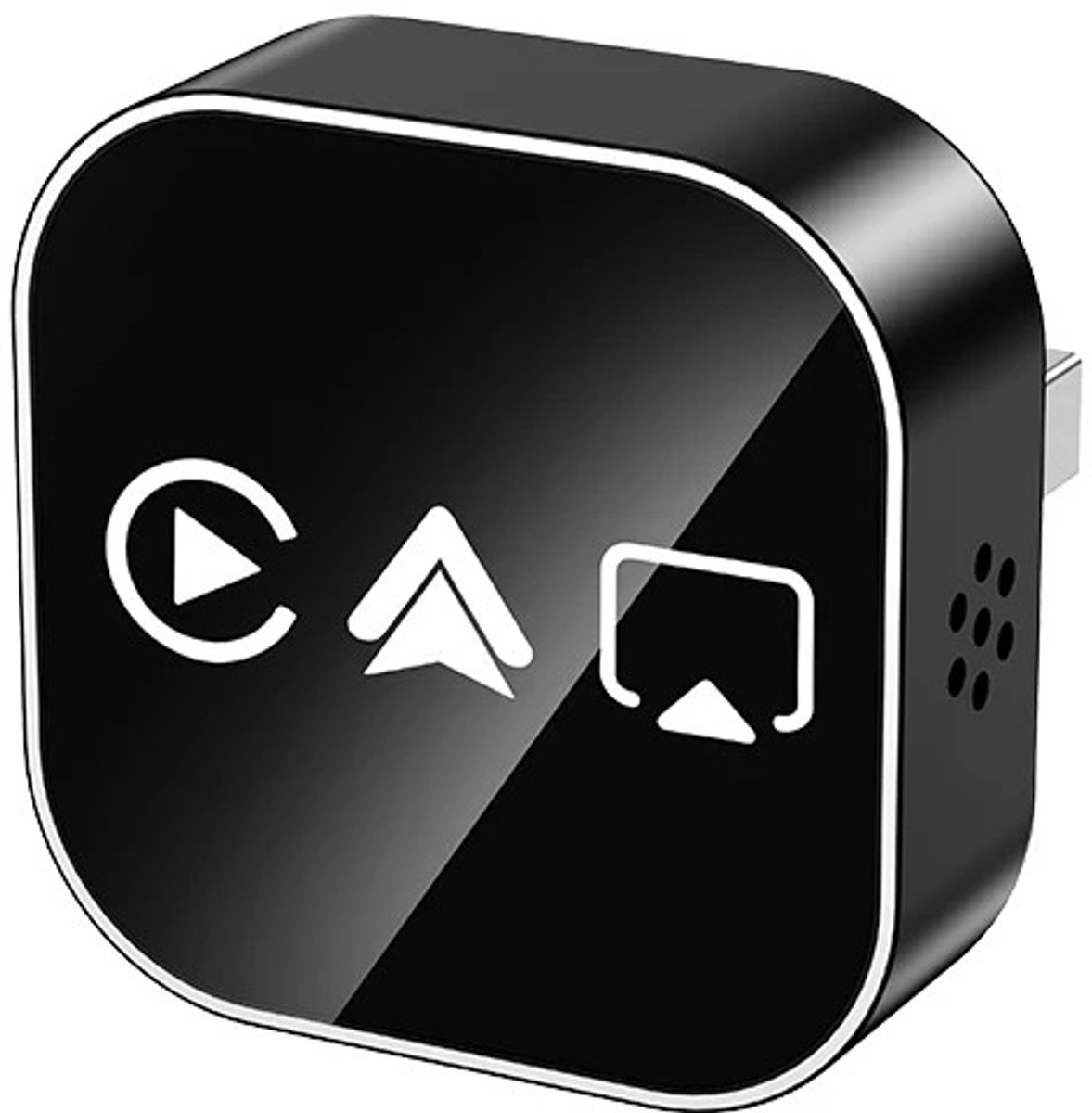 Zerova Carplay adaptor - CarPlay Dongle - Draadloos CarPlay & Android Auto - USB-A - Android en Apple Auto Dongle - Zwart
