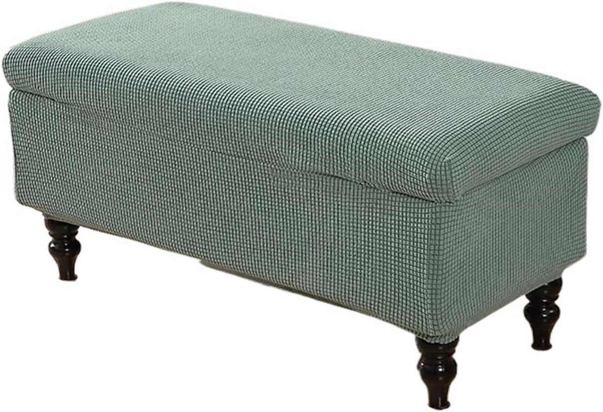Voetkruk Hoezen - Ottomaanse Covers - Bescherming Meubels - Machinewasbaar Materiaal - M 80-110 cm - Groen
