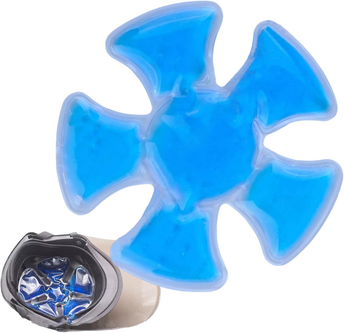 Helm Koel Inzetstuk - IJs Gel Pad - Hitte Verlichten - Flexibel Invriesbaar Ontwerp - 1725 cm - Wit