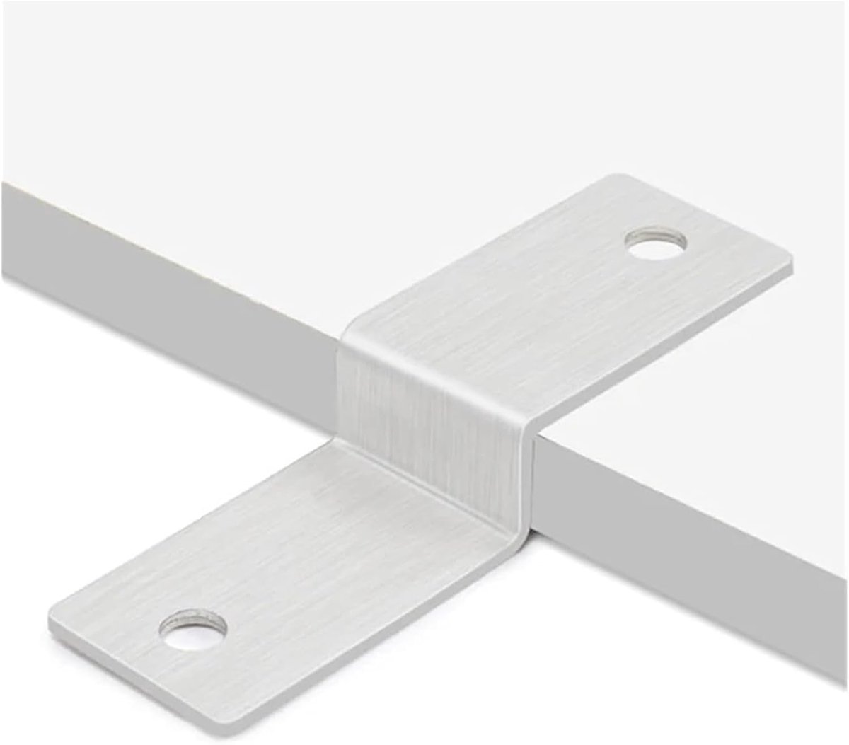 Metalen hoekbeugels - Verbindingsstukken hoek - Meubels verstevigen - Z-vormige connector - 50mm - Zilverkleurig