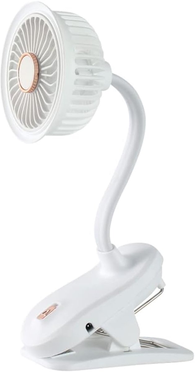 Draagbare Ventilator - Mini Clip-on - Koelte Onderweg - 360 Graden Draaibaar - Opvouwbaar - Zwart