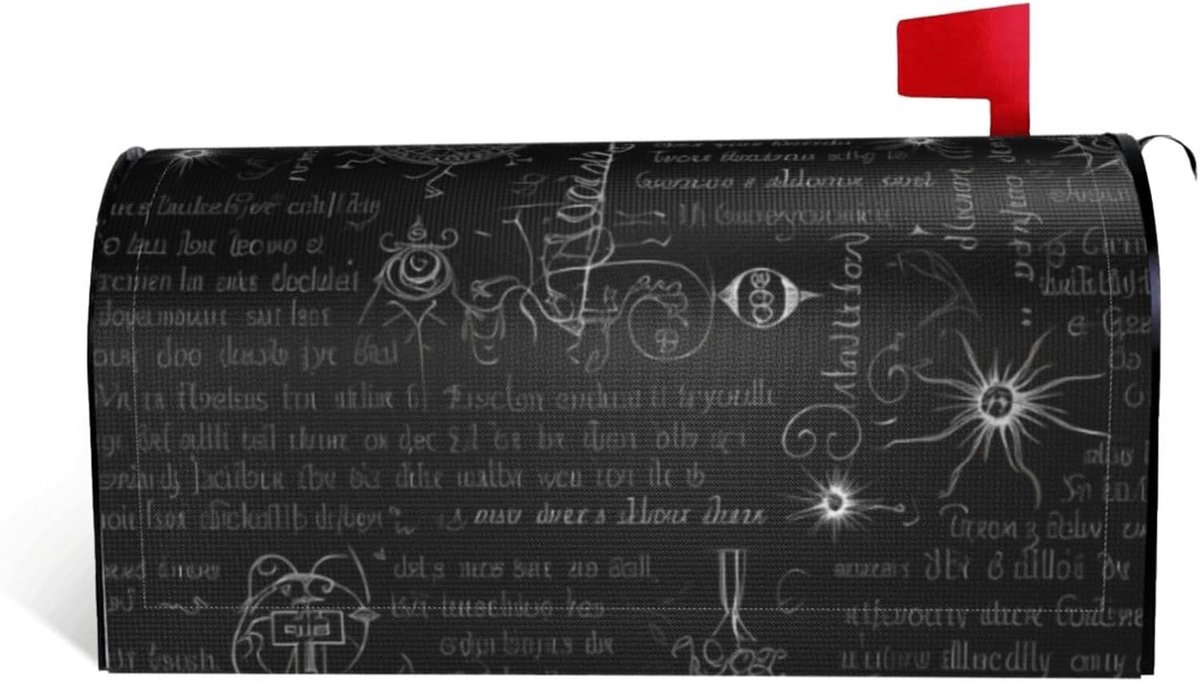 Brievenbus Cover - Brievenbus Wrap - Tuin Decoratie - Magnetisch Oxford Doek - 25.5 x 21 inch - Zwart