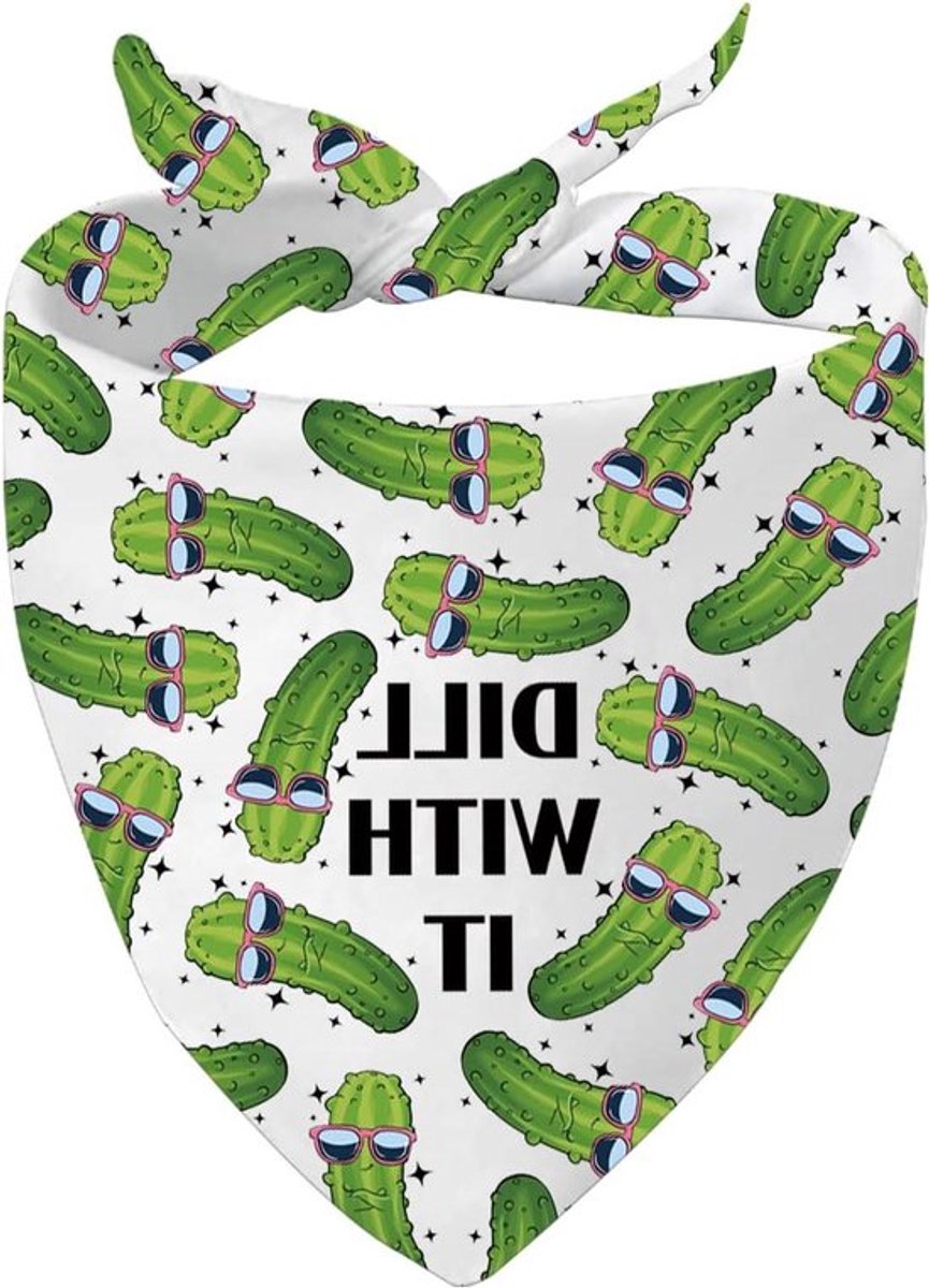 Allecto Plus - Origineel - Hondenbandana in Dille thema met Driehoek