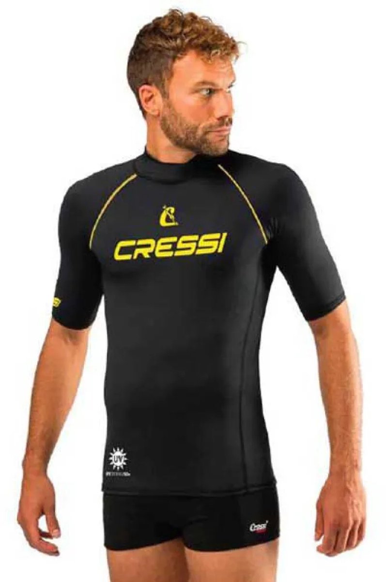 Cressi Spa 2024 Korte Mouw Rash Guard Zwart 2XL Man
