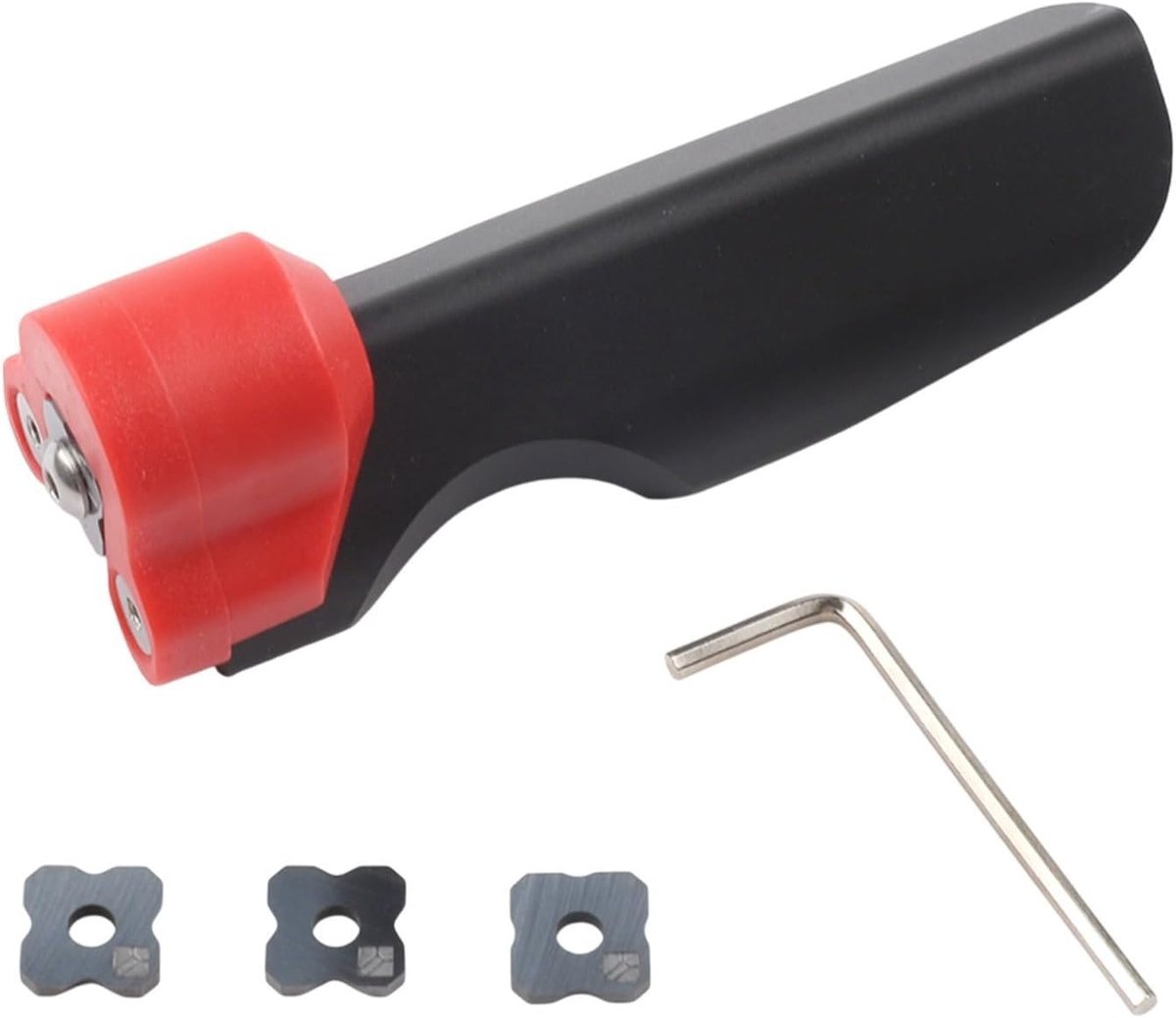 Afkanting Handvlak - Randtrimmer Ontbramer - Hout Bewerken - Aluminiumlegering Constructie - R1 tot R3 - Zwart Rood