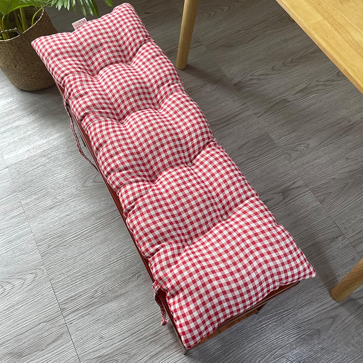 Bank Kussens - Terrasmeubilair - Buiten Zitten - Met Bevestigingsbanden - 200 x 40 cm - Stijl 2