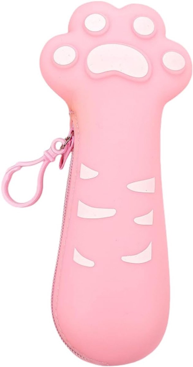 Potlood Hoesje - Etui Opbergdoos - Bureau Organisatie - Zacht Siliconen Materiaal - 20 cm Lengte - Roze