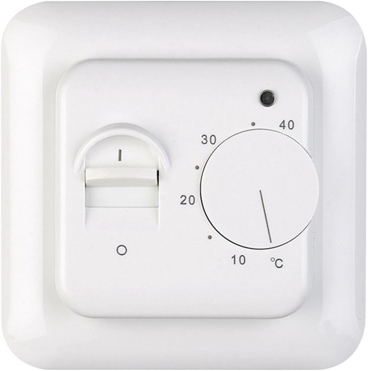 Mechanische thermostaat - Kamertemperatuur regelaar - Verwarming regelen - Eenvoudige draaiknop - 16A 230V - Wit