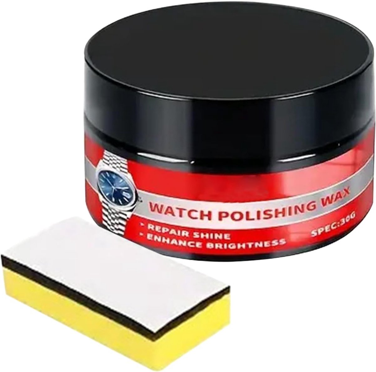 Polijstset Horloges - Metaal Reparatie - Restauratie Sieraden - Herstelt Glans - 3.3 x 4.8 cm - Wit