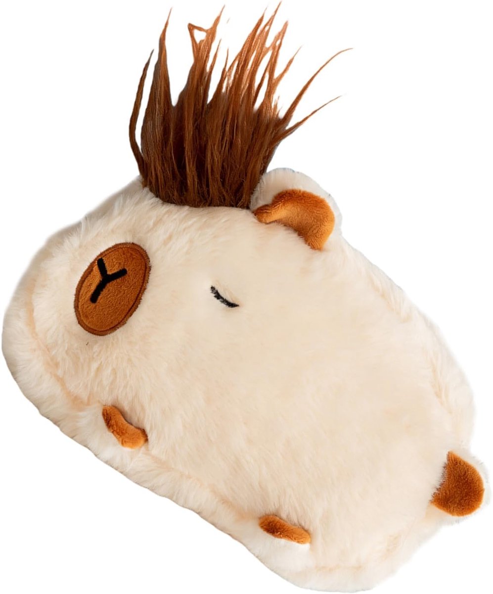 Pluchen Pennen Etui - Opberg Tas - Kantoor Organisatie - Schattig Knuffel Design - 20 x 12 cm - Wit