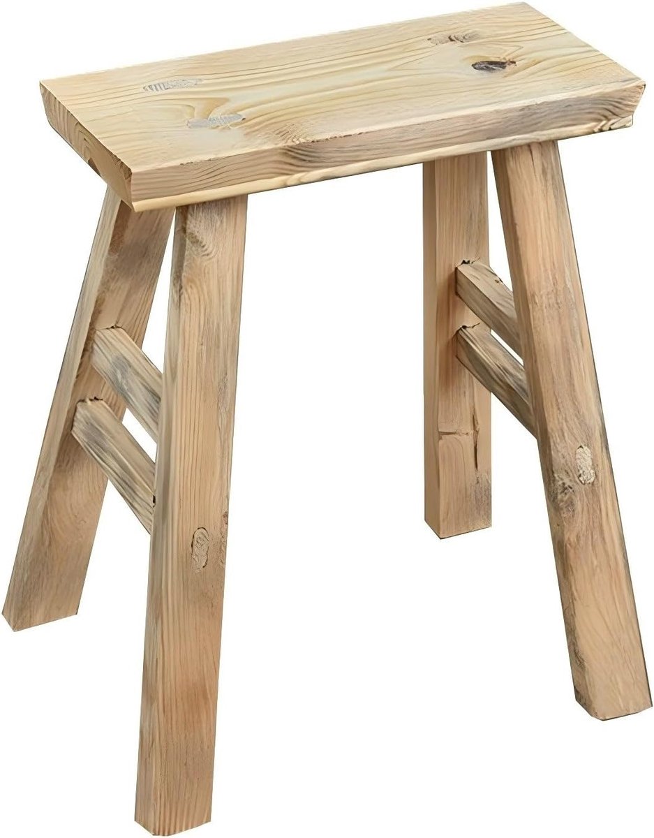 Houten Bank - Entree Bank - Schoenen Opbergen - Massief Houten Constructie - 37 x 175 x 47 cm - Natuurlijk