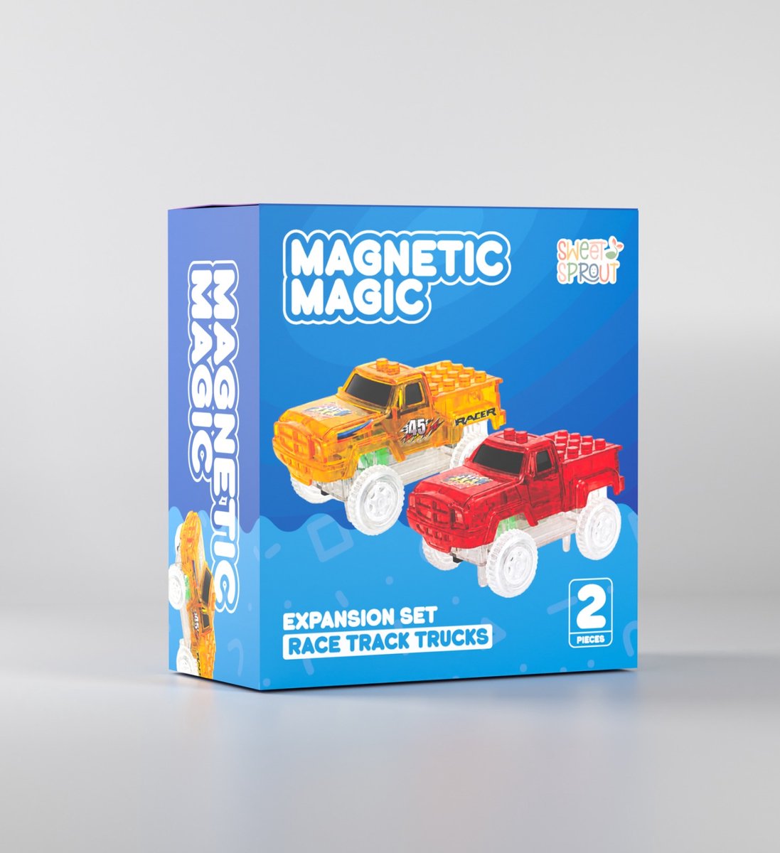 Sweet Sprout Magnetic Tiles - Auto - 2 stuks