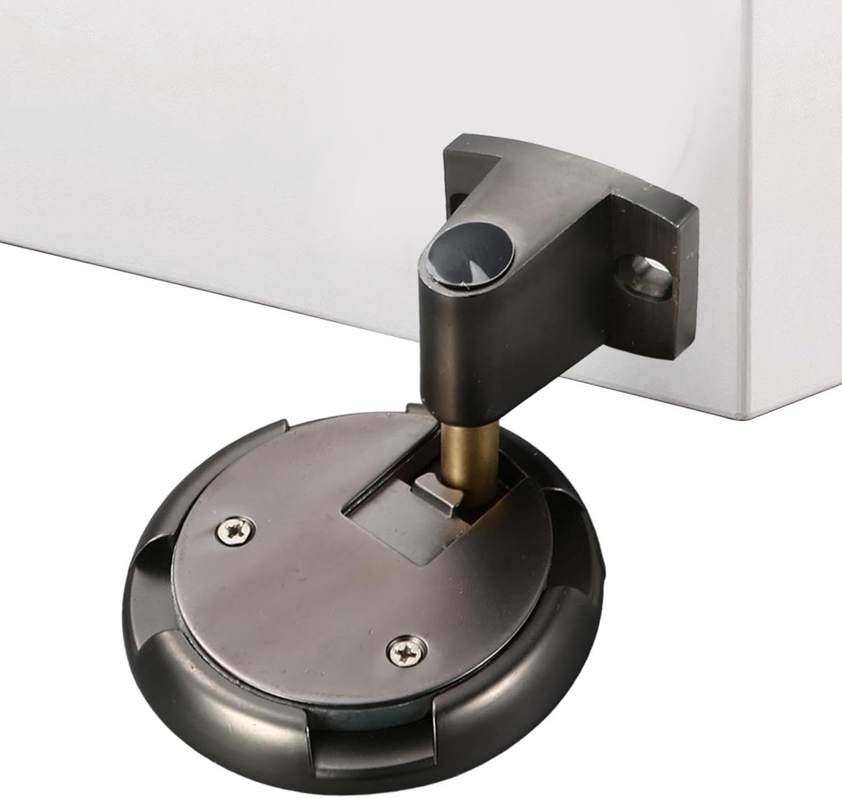 Deurstopper Metaal - Verstelbare Stopper - Deuren Open Houden - Geen Boren Nodig - 8x8x8 cm - Grijs