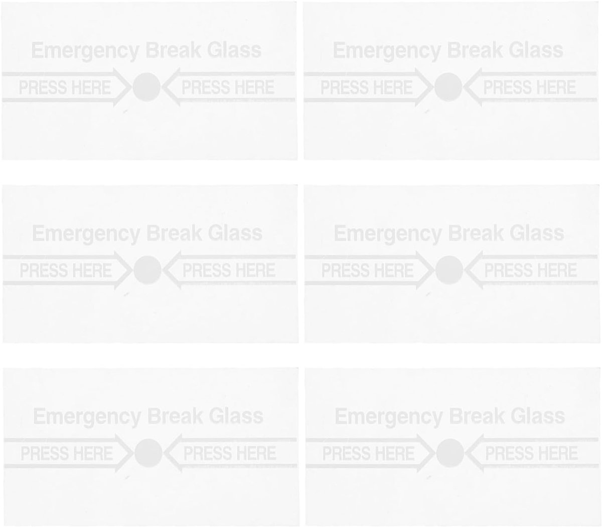 Vervangingsglas Brandalarm - Breekglas Noodschakelaar - Snelle Toegang Nood - Hittebestendig Ontwerp - 6 Stuks - Transparant