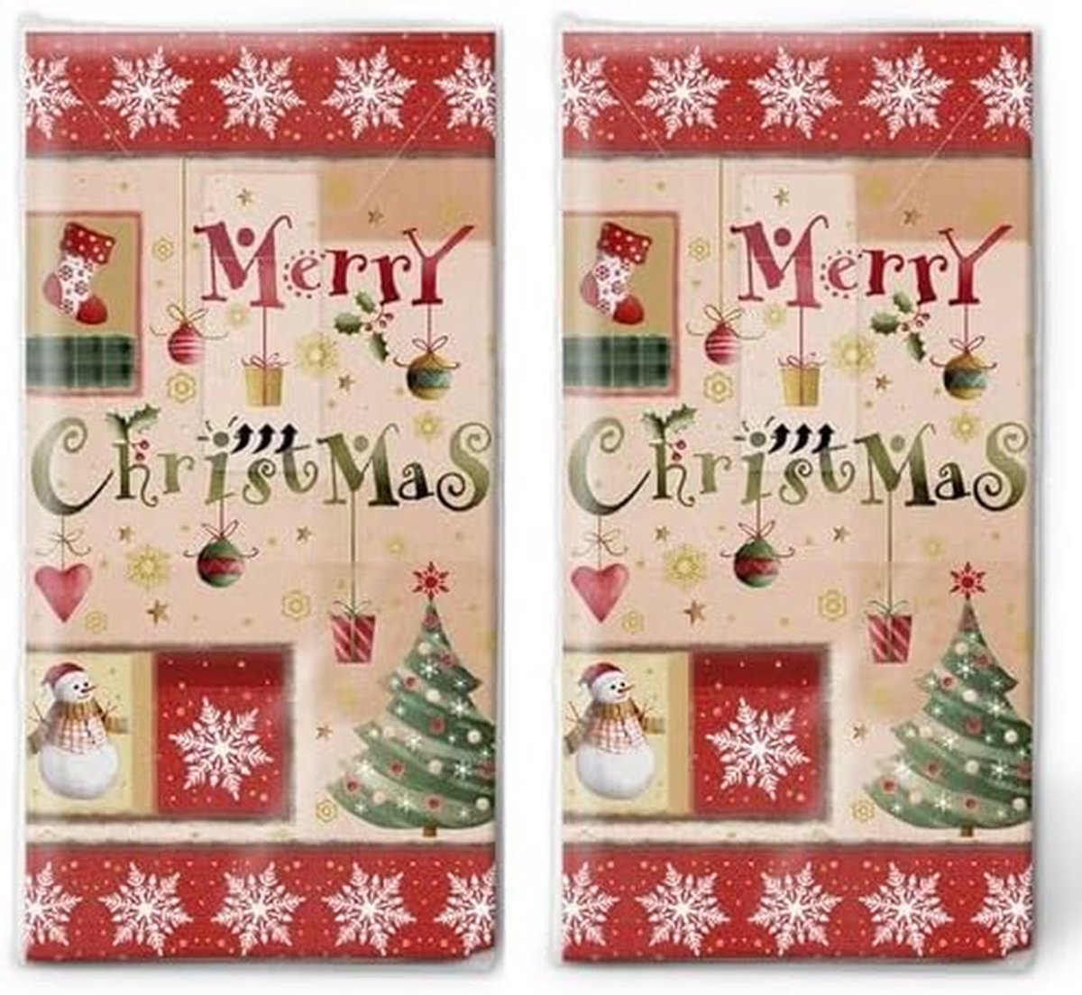 Zakdoeken Kerstmis - Papieren zakjes - Kleine attentie - Hoge kwaliteitsnormen - 20 stuks - Motief