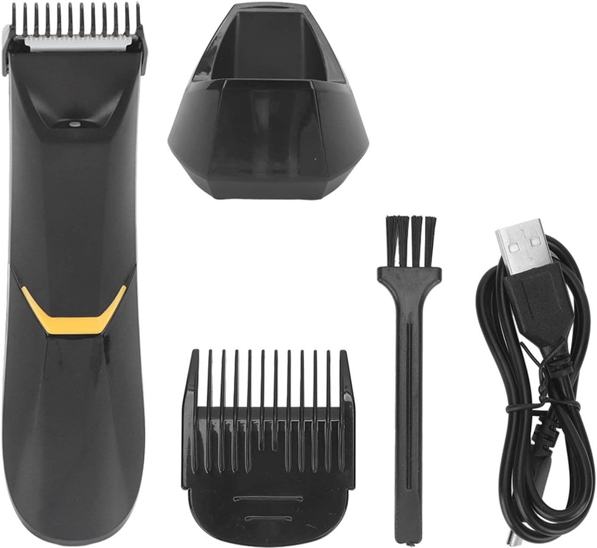 Body Haar Trimmer - Gezichts- en Lichaamstrimmer - Comfortabele Verzorging - IPX7 Waterdicht - 90 Min Gebruik - Zwart
