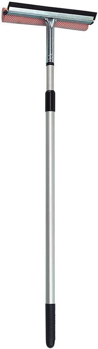 Reinigingsgereedschap - Raamtrekker Spons - Ramen Schoonmaken - Telescoopsteel - 70-130 cm - Zilver