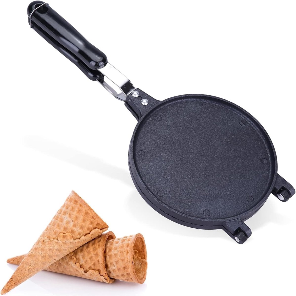 Wafel Maker - Aluminium - Antiaanbaklaag - Geschikt voor Gasfornuis - Voor Thuisgebruik